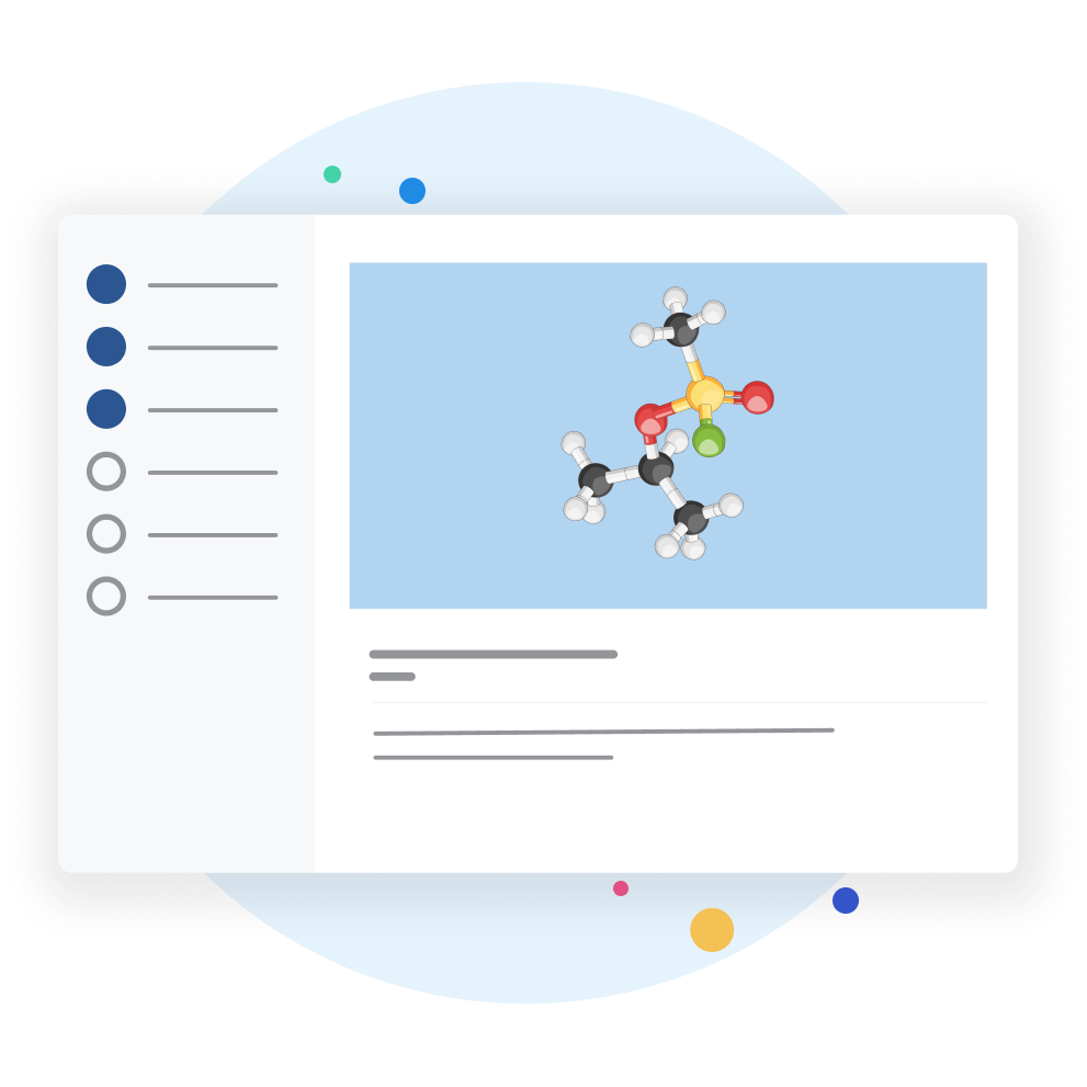 Video lessons that use engaging graphics to keep your attention and retain information.